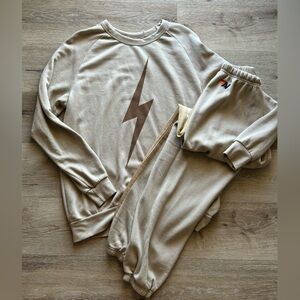 Aviator Nation Tan Track Pants & Joggers Set